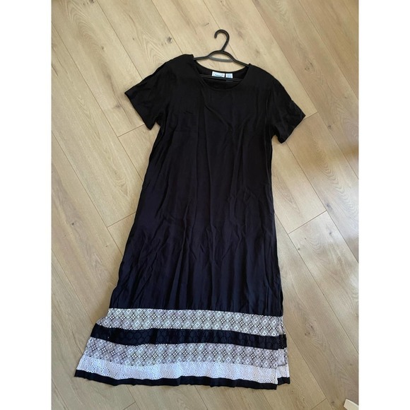 📩🛍️🎀2 for $10🛍️🎀NATIONAL Women Maxi Long Black Dress Size L - Picture 5 of 5
